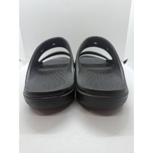 Crocs Baya Slide Sandal Black Double Strap 207627 Unisex Men's 12 Slip On Shoes - Picture 4 of 8